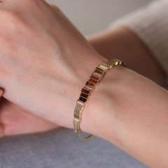 Taşlı Zikzak Bilezik