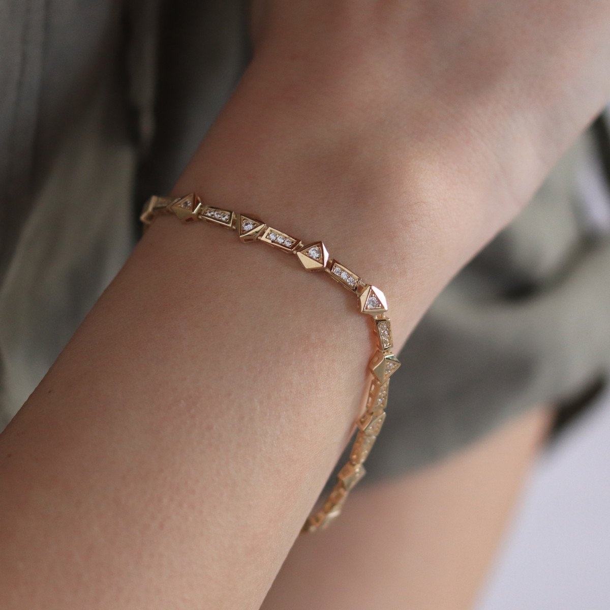 Taşlı Asimetrik Bileklik