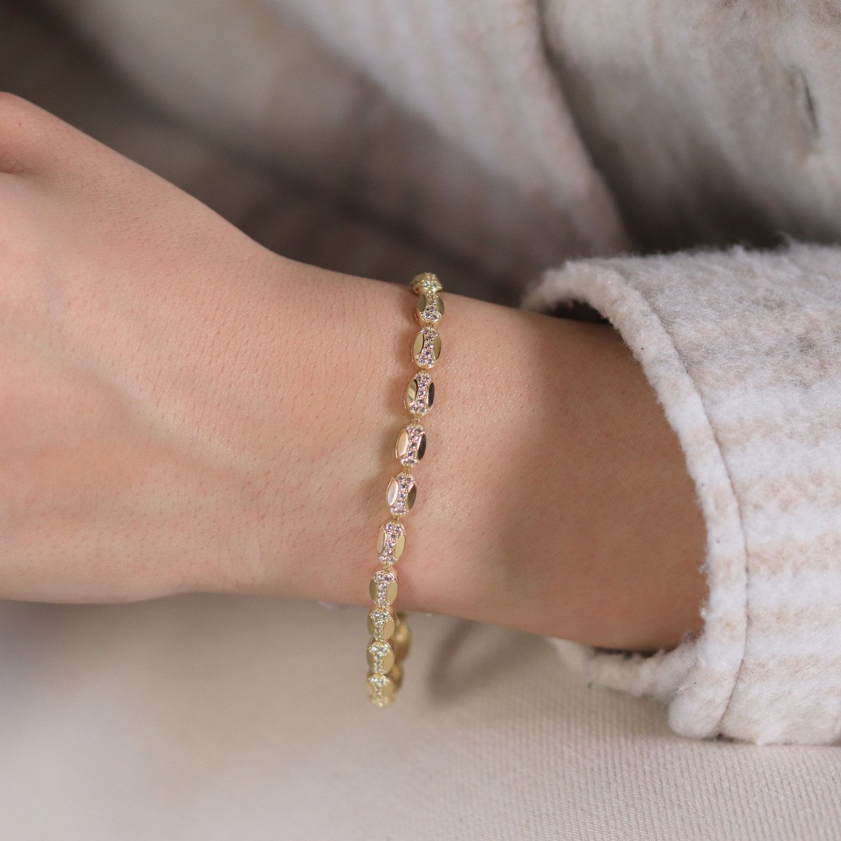 Taşlı Pul Bileklik