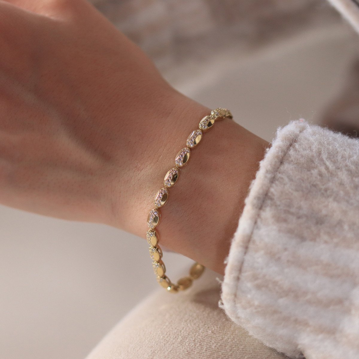 Taşlı Pul Bileklik