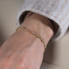 Taşlı Pul Bileklik