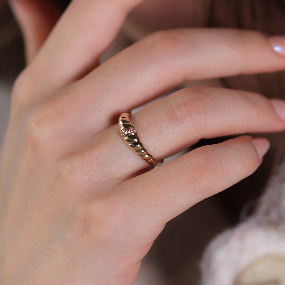 Taşlı Midye Yüzük