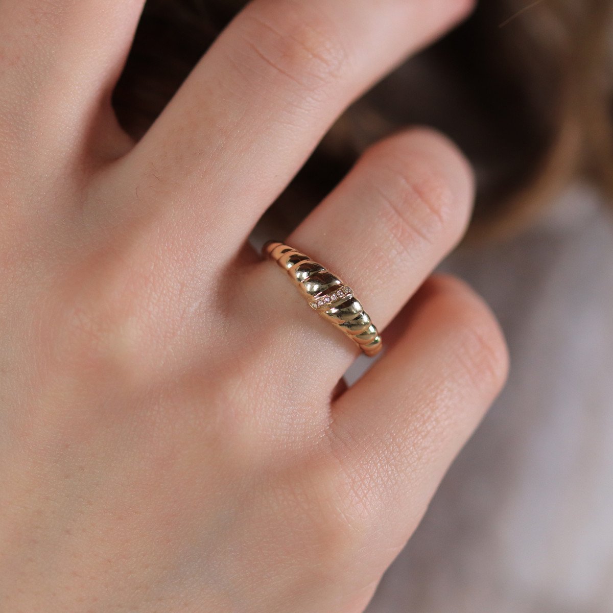 Taşlı Midye Yüzük