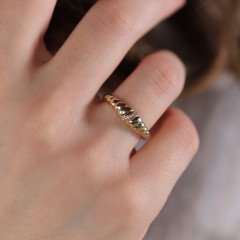 Taşlı Midye Yüzük