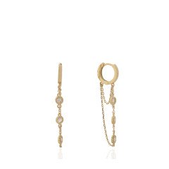 Taşlı Sallantılı Küpe