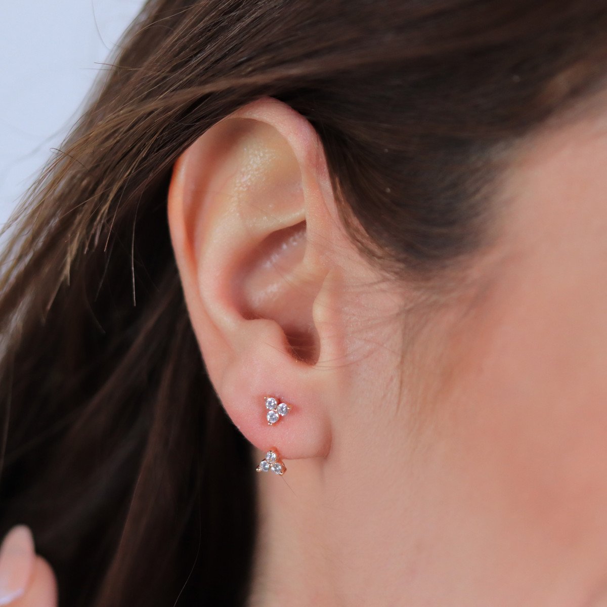 Üç Taş Tasarım Küpe