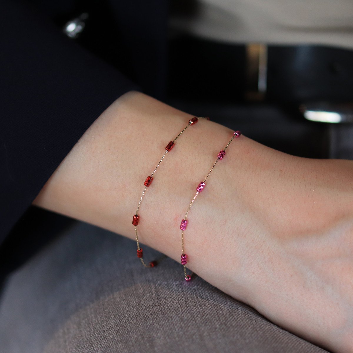 Renkli Silindir Bileklik