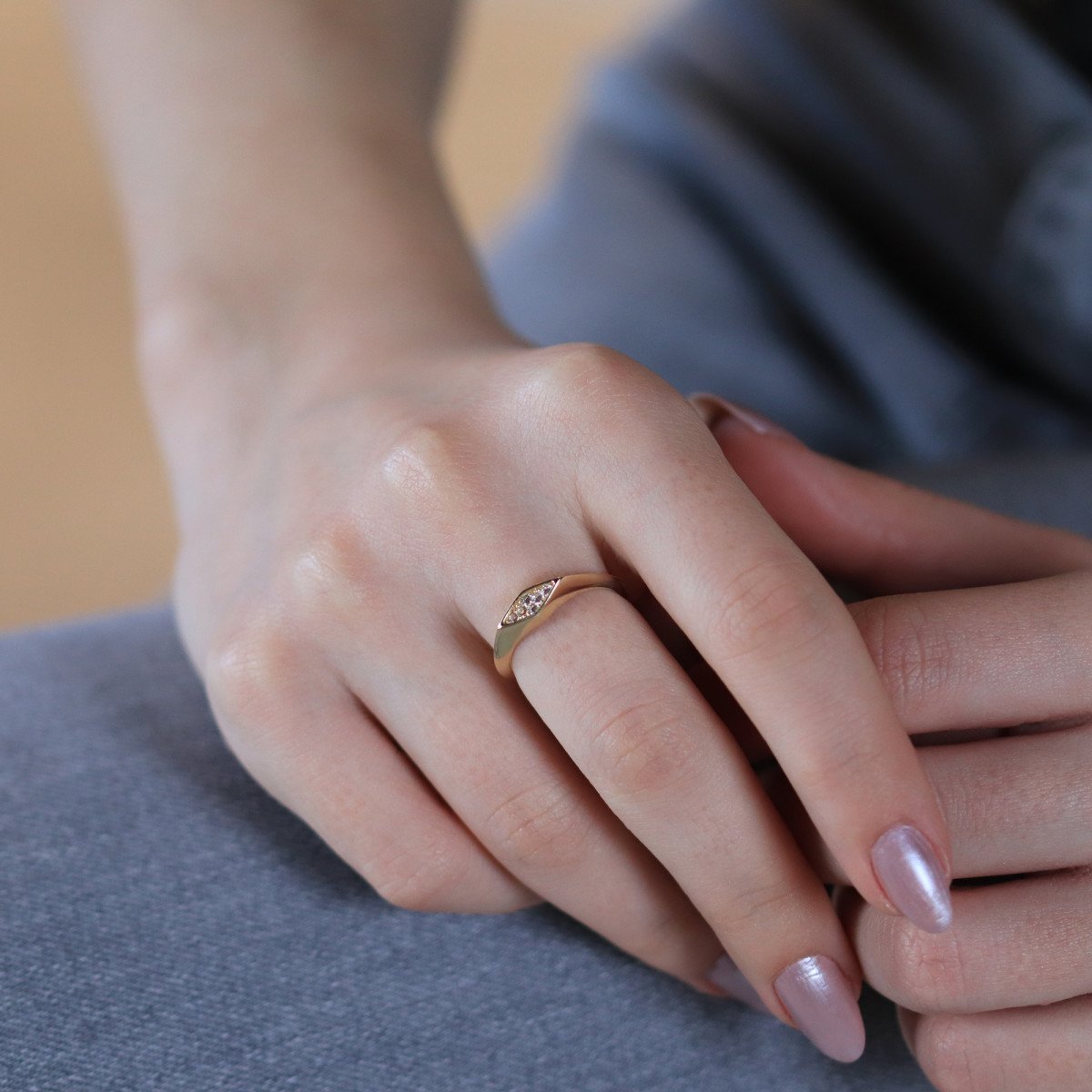 Taşlı Prizma Yüzük