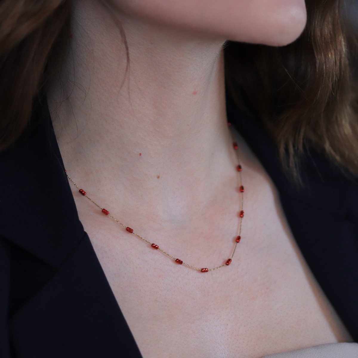 Renkli Silindir Kolye