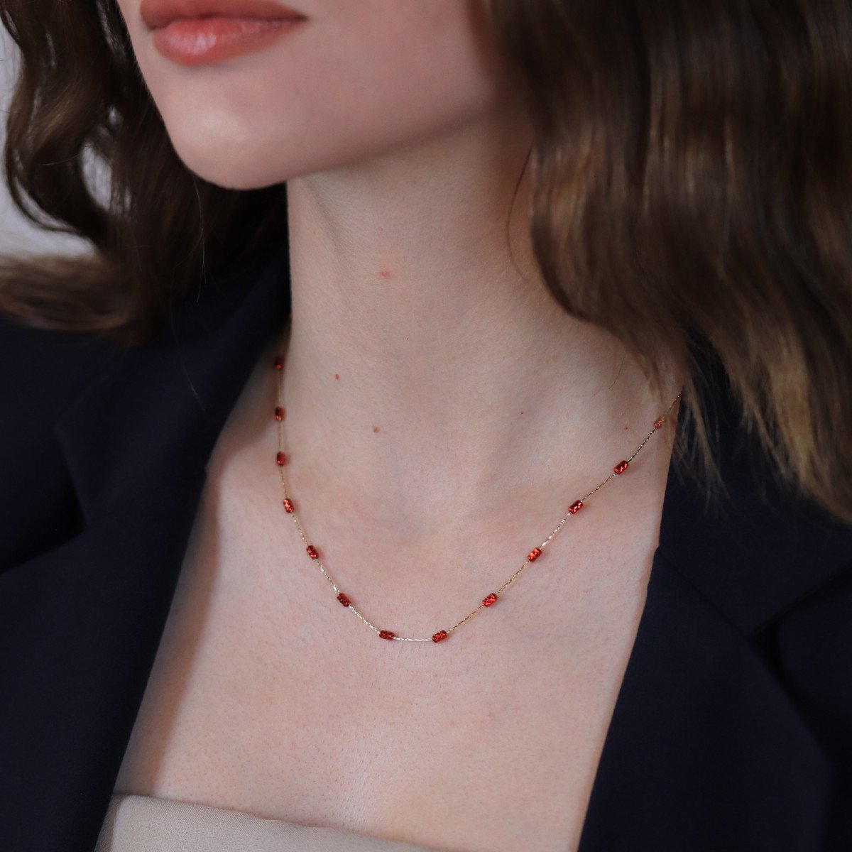 Renkli Silindir Kolye