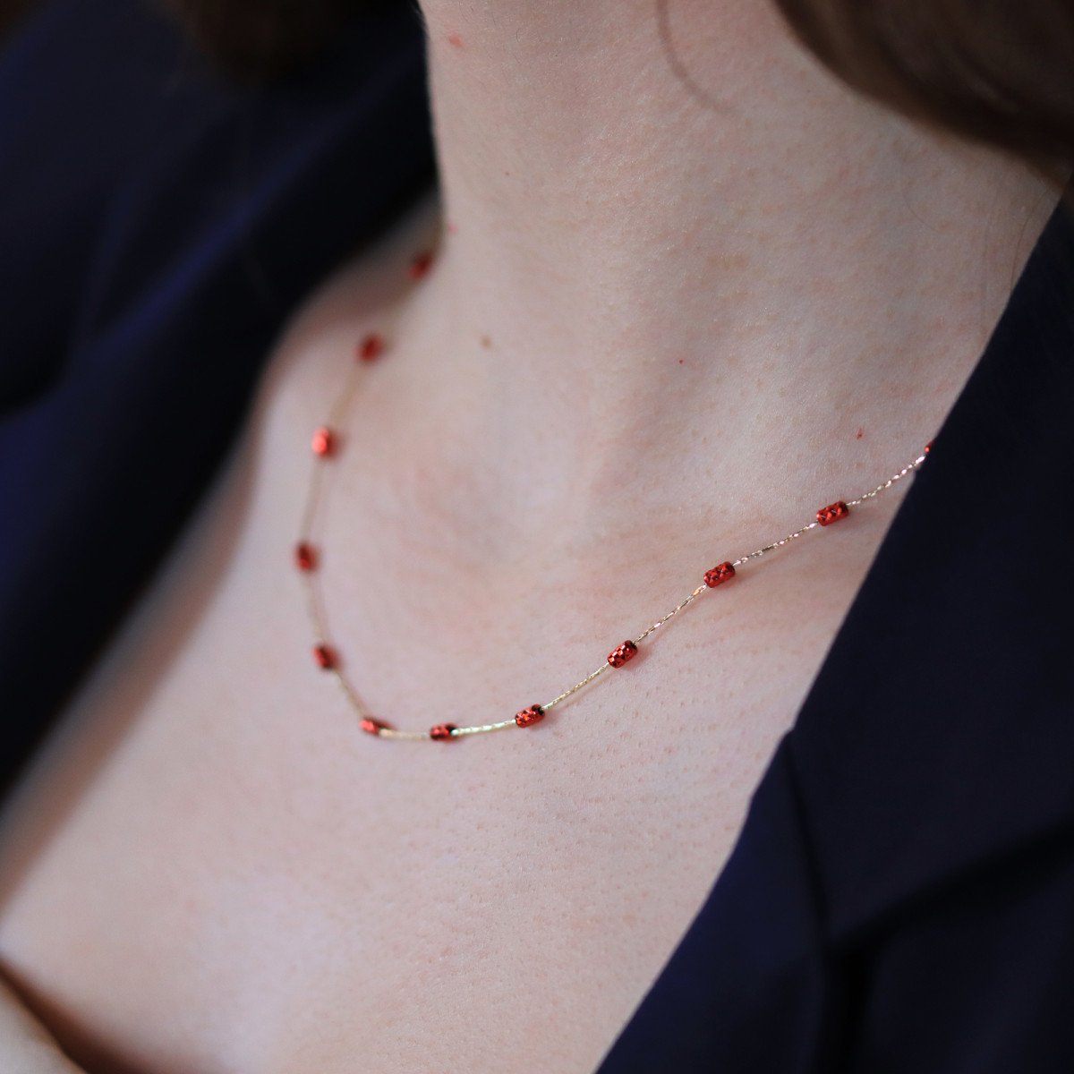 Renkli Silindir Kolye