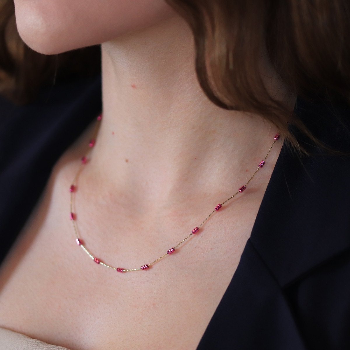 Renkli Silindir Kolye