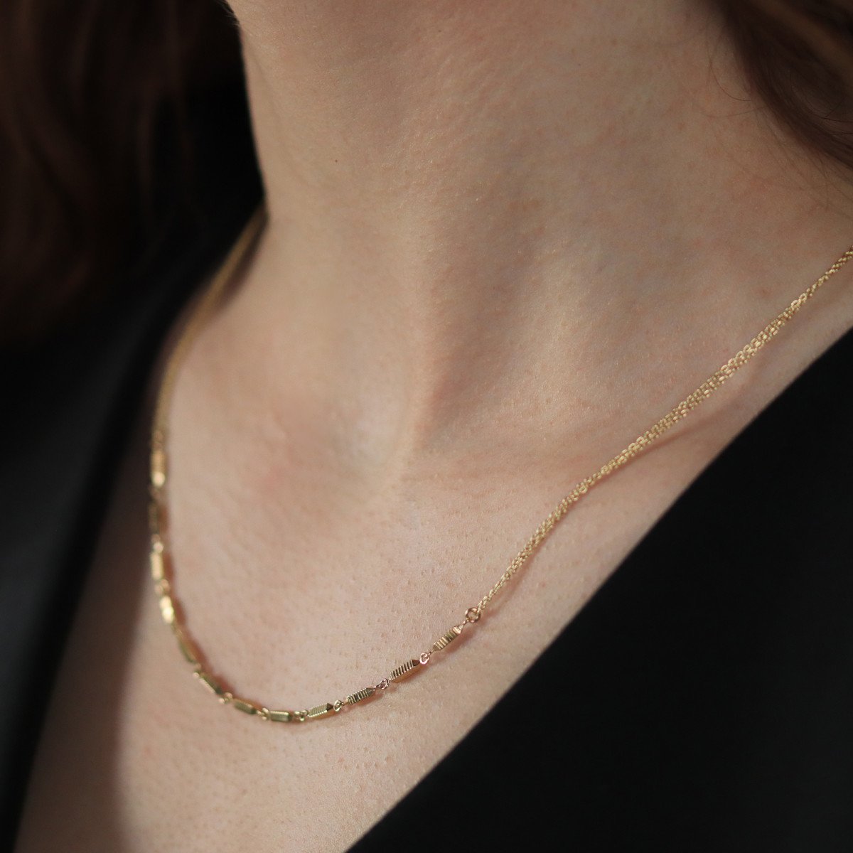 Çizgili Tasarım Kolye