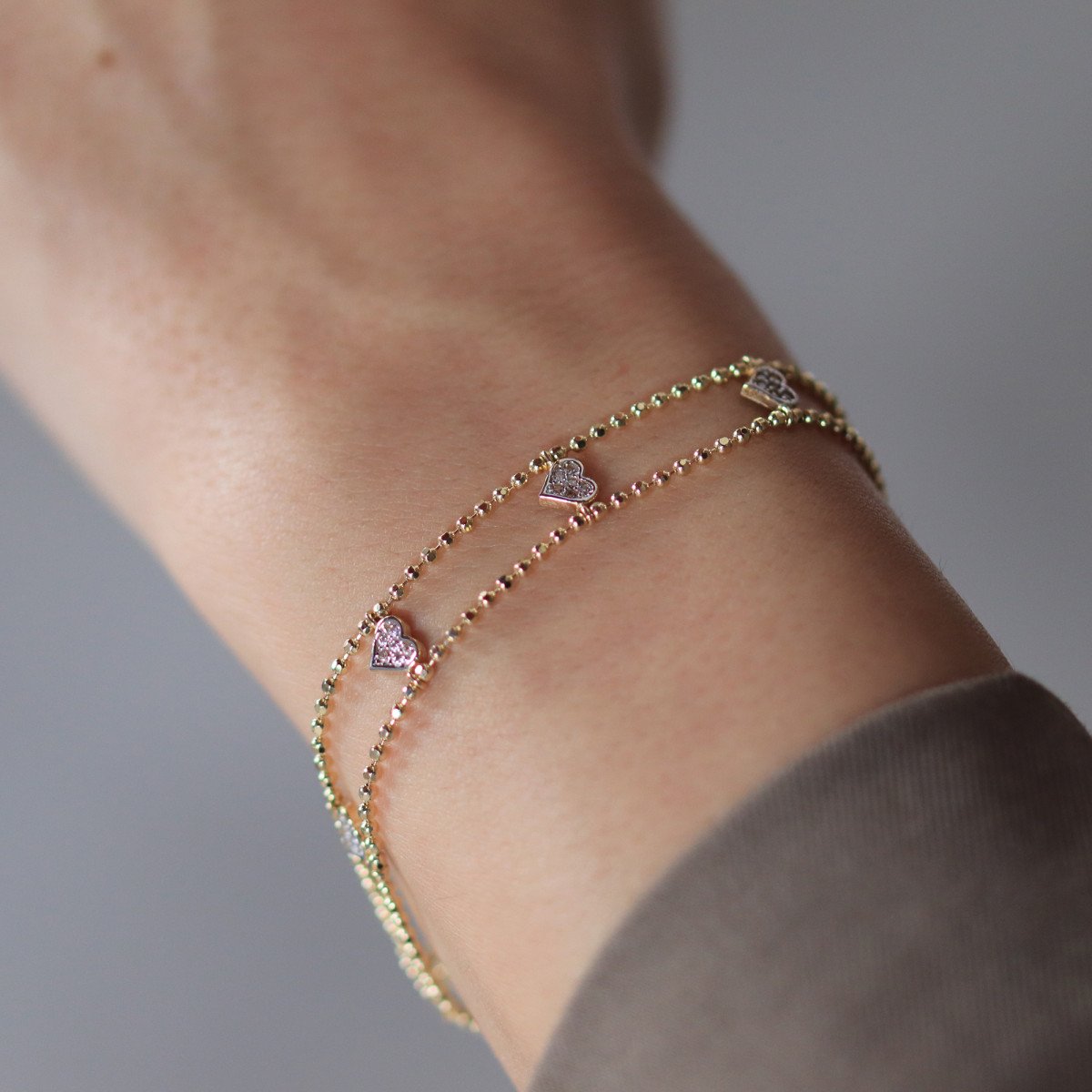 Sıralı Kalp Bileklik