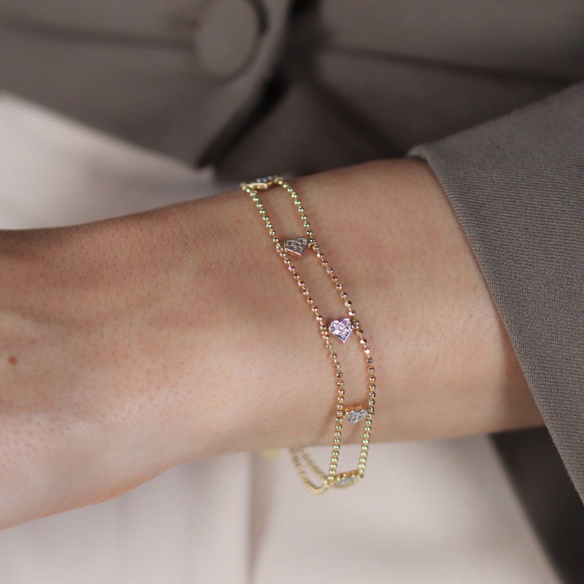 Sıralı Kalp Bileklik