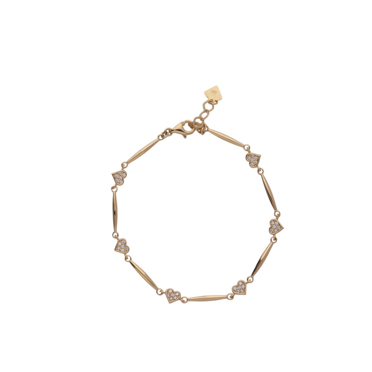 Taşlı Kalp Bileklik