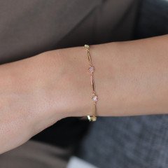 Taşlı Kalp Bileklik