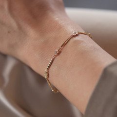 Taşlı Kalp Bileklik