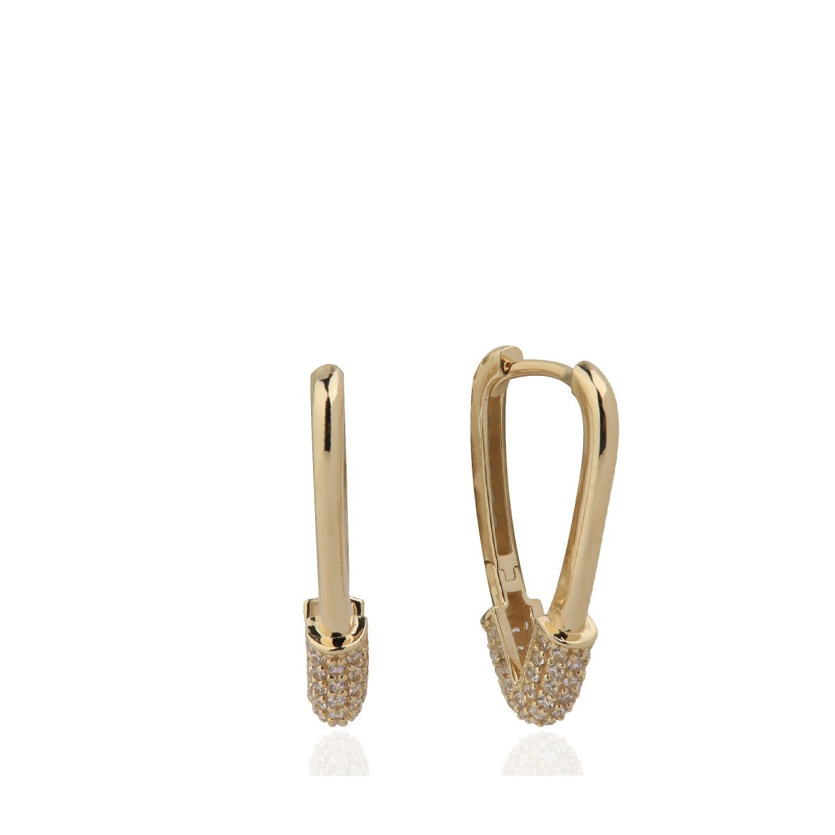 Taşlı Üçgen Küpe