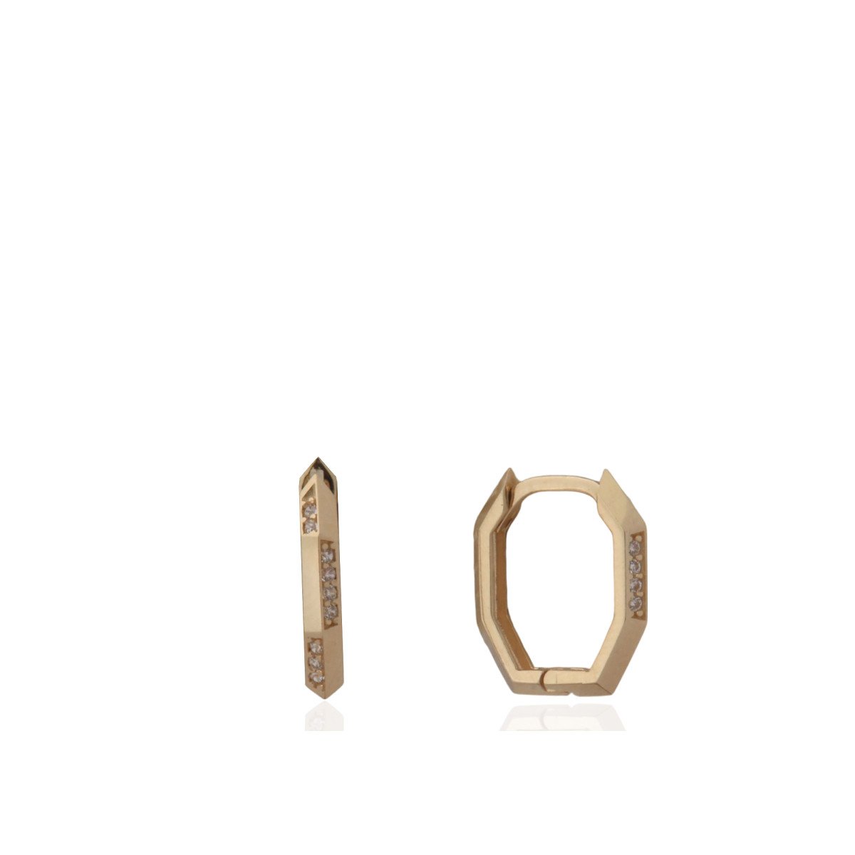 Taşlı Geometrik Küpe