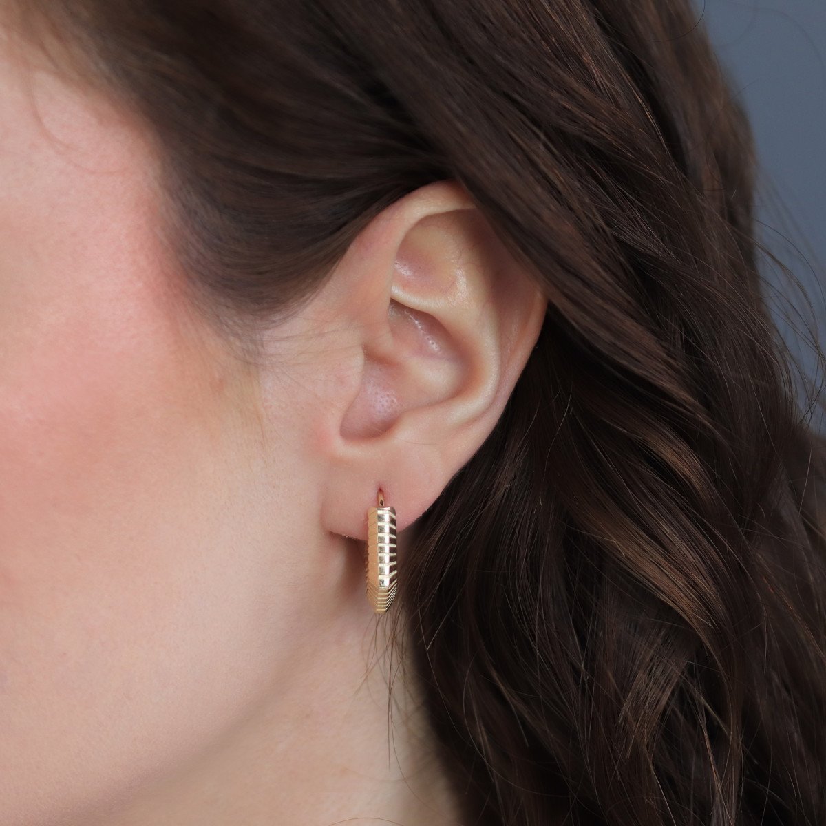 Çizgili Modern Küpe