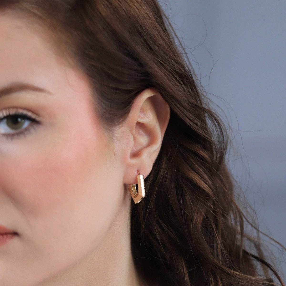 Çizgili Modern Küpe