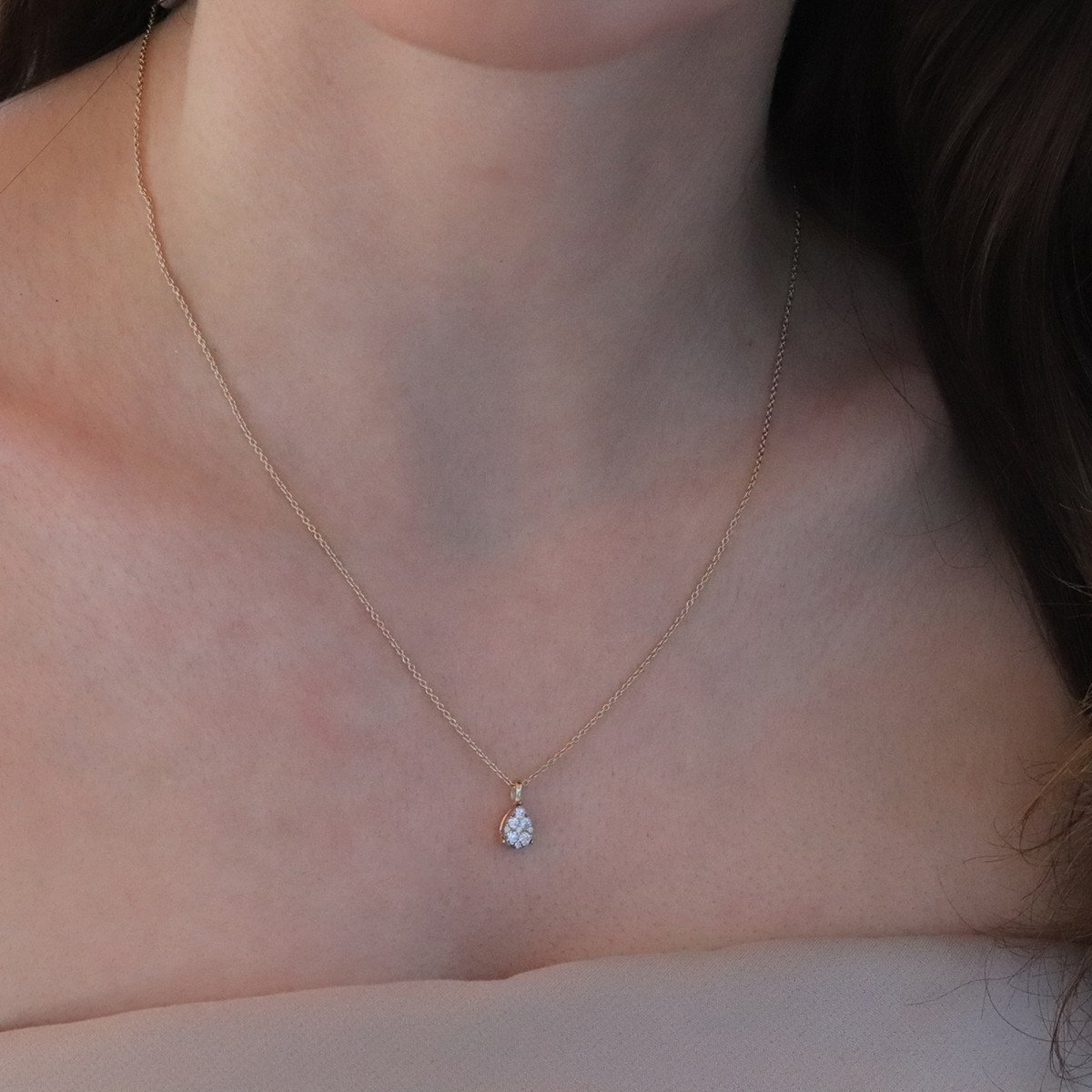 Damla Pırlanta Kolye