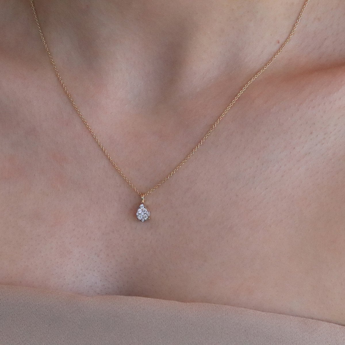 Damla Pırlanta Kolye