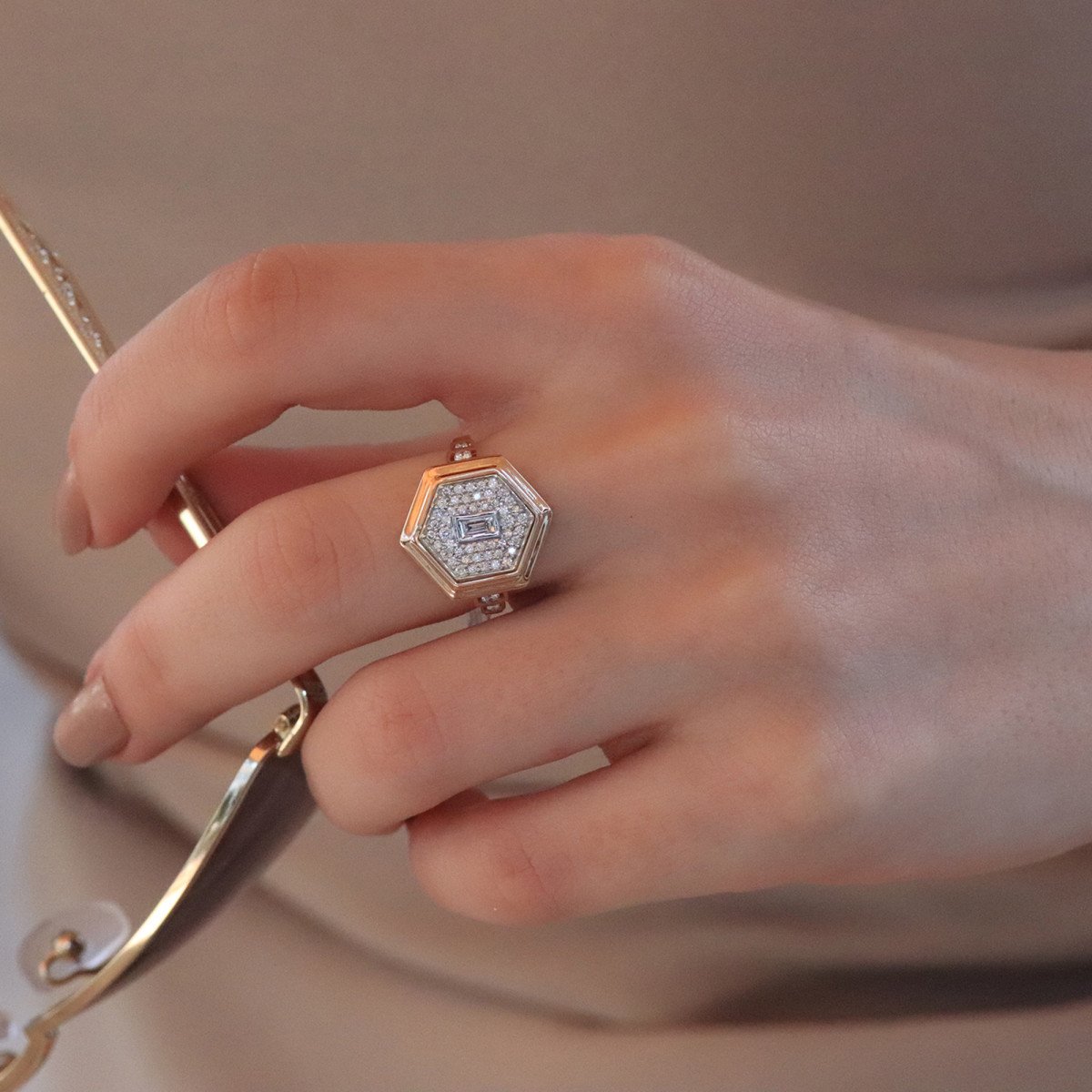 Altıgen Pırlanta Yüzük