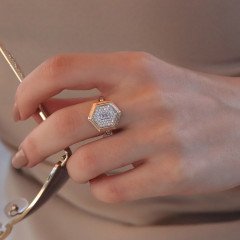 Altıgen Pırlanta Yüzük