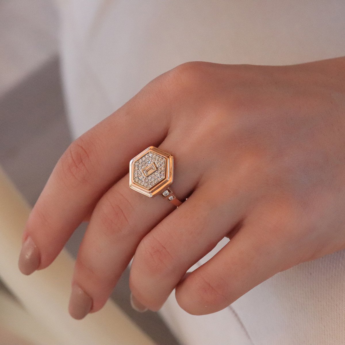 Altıgen Pırlanta Yüzük