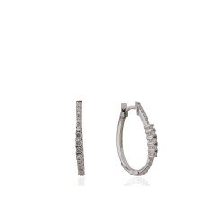 Sıralı Pırlanta U Küpe