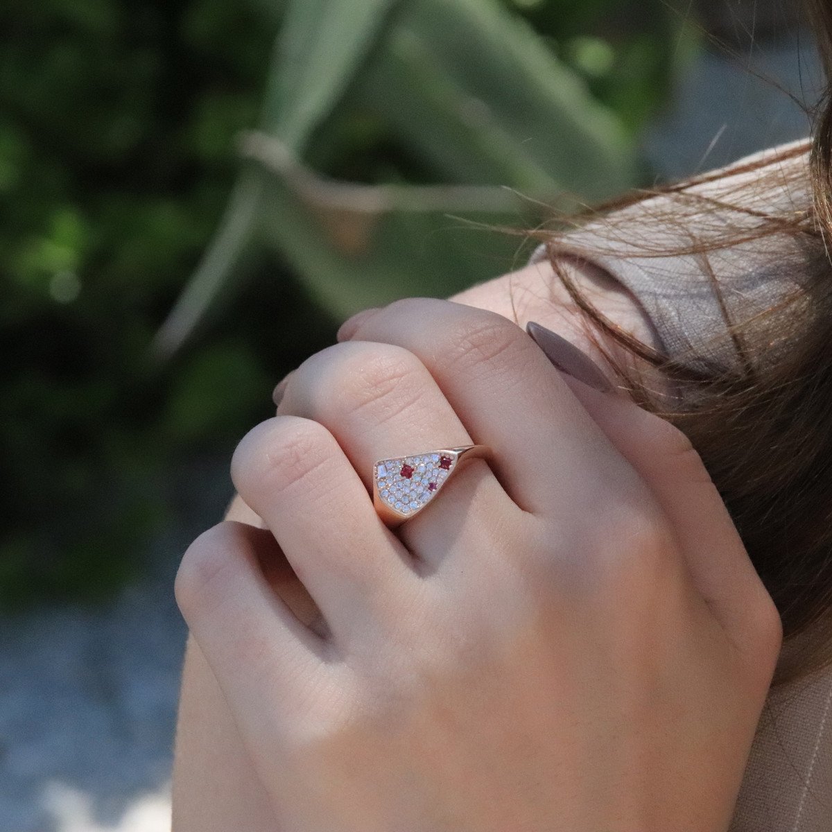 Tasarım Üçgen Pırlanta Yüzük