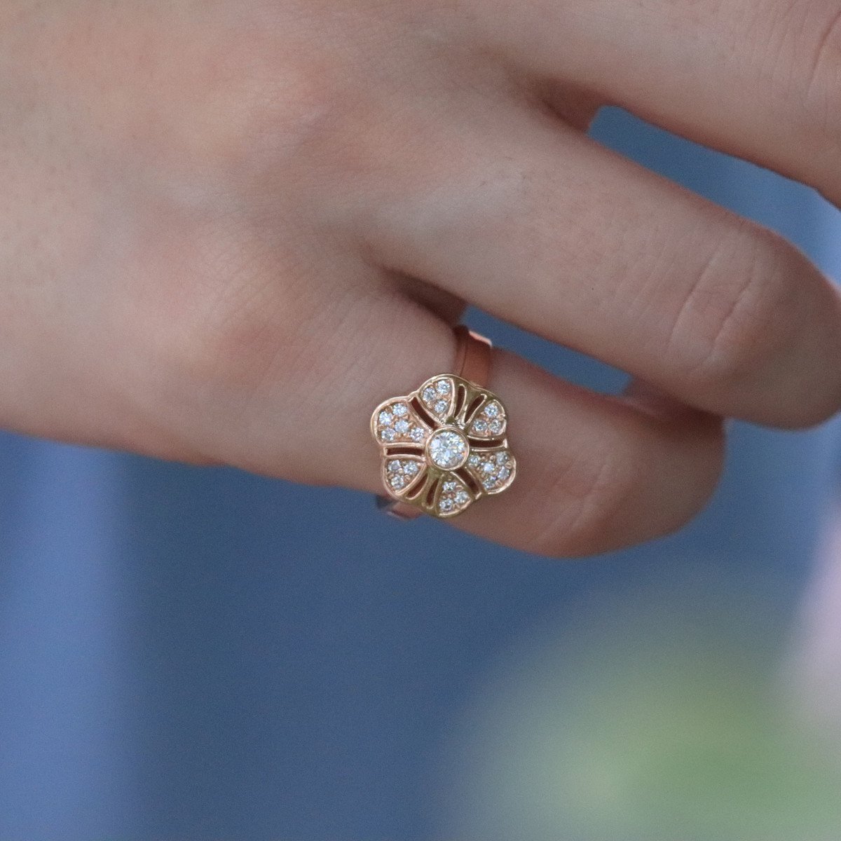 Violet Pırlanta Yüzük