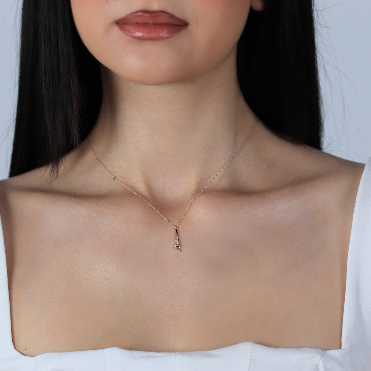 Taşlı Çubuk Kolye