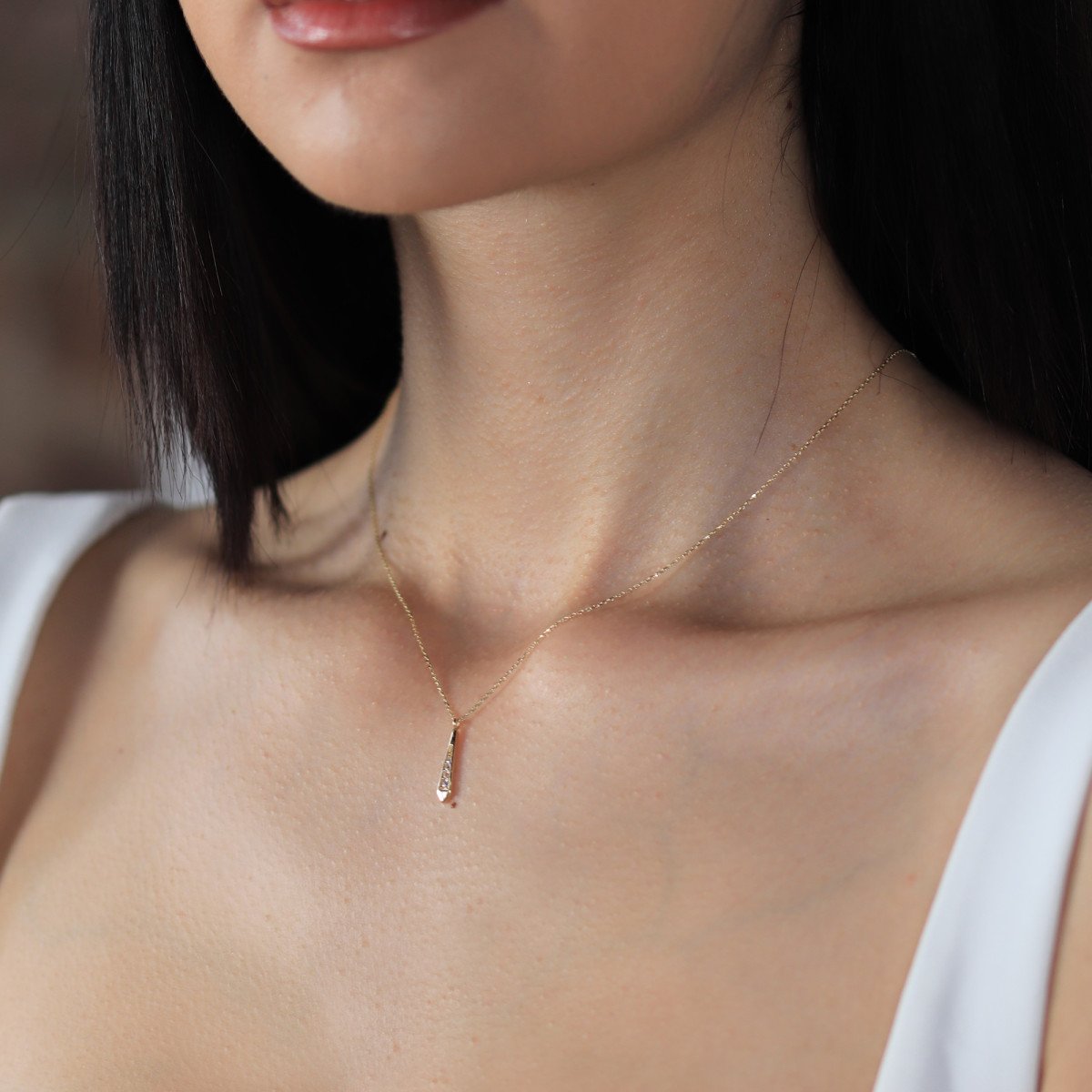 Taşlı Çubuk Kolye