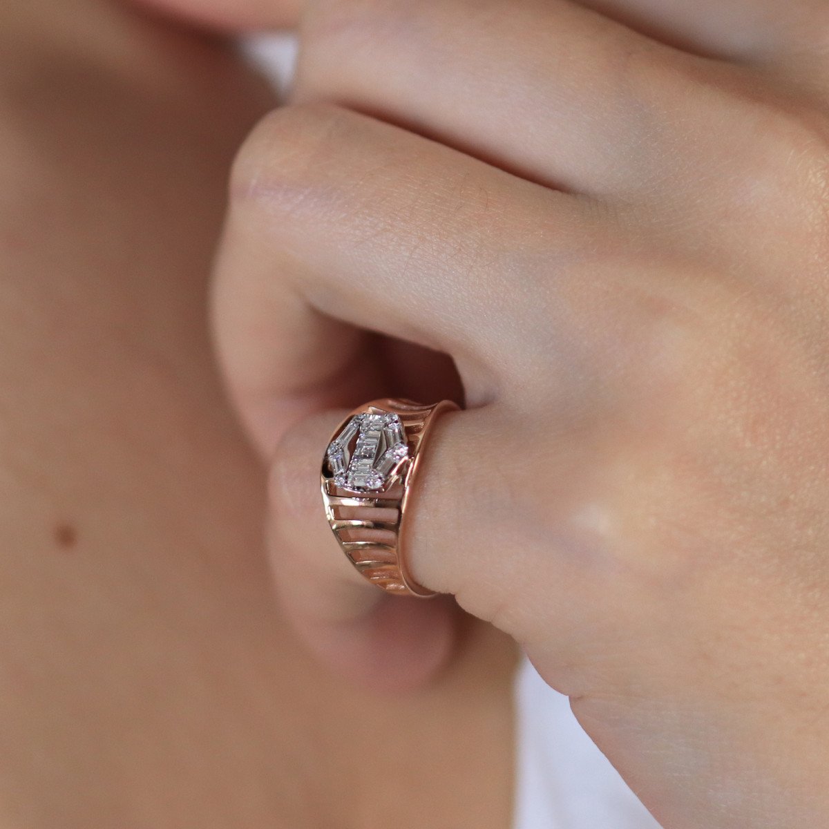 Altıgen Pırlanta Yüzük