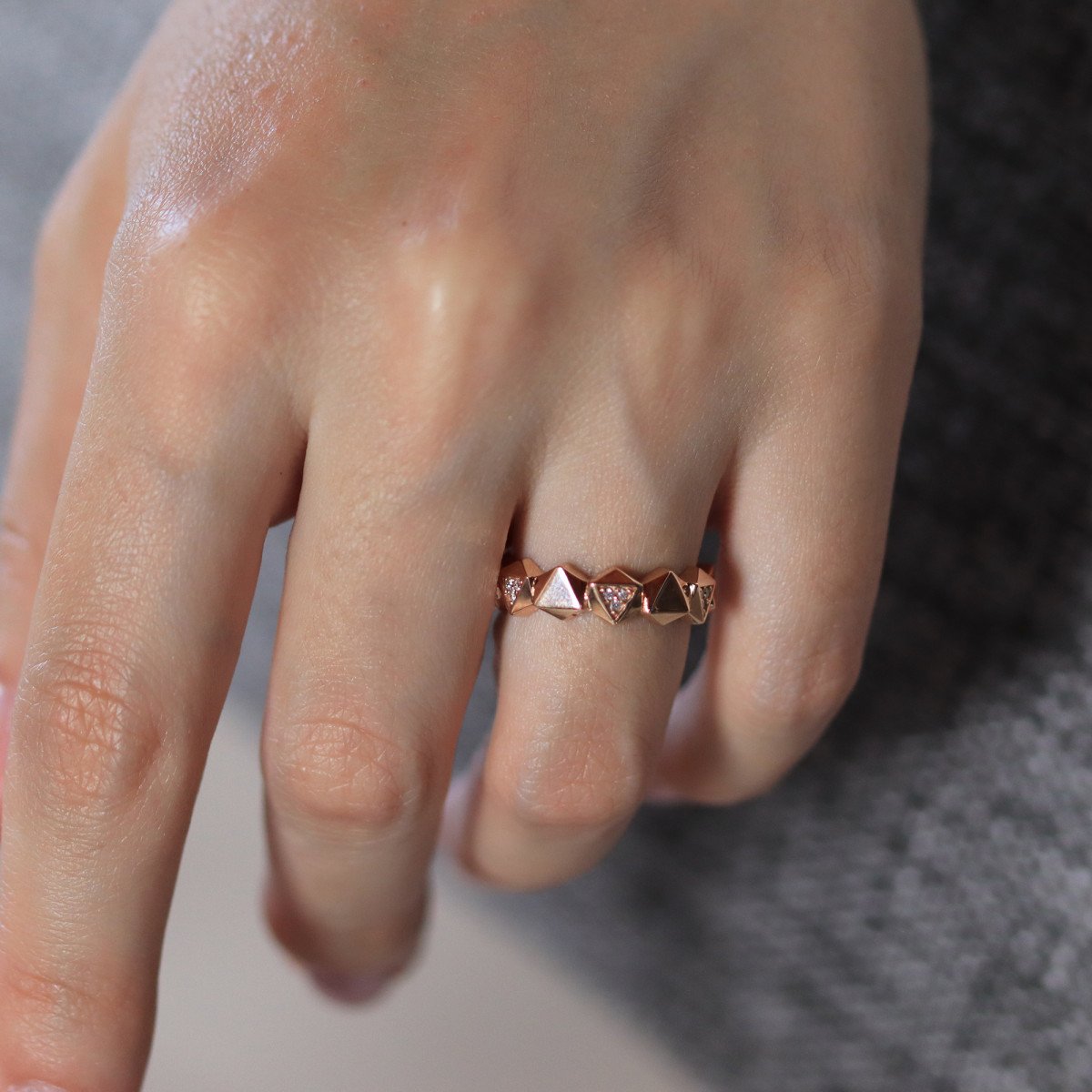 Altıgen Prizma Pırlanta Yüzük