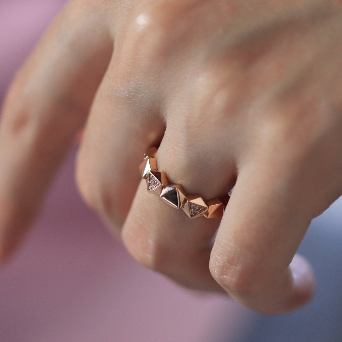 Altıgen Prizma Pırlanta Yüzük