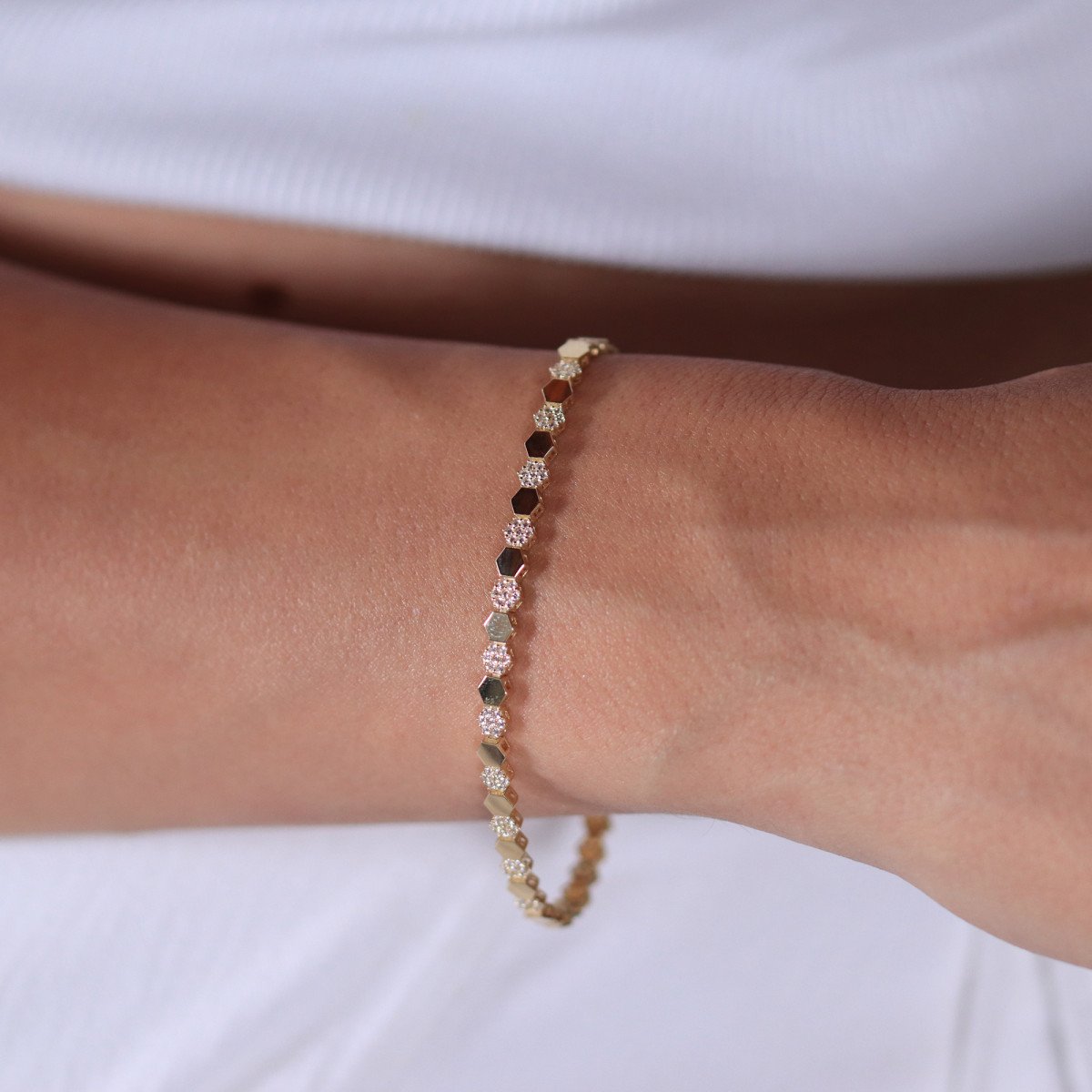 Taşlı Petek Bileklik