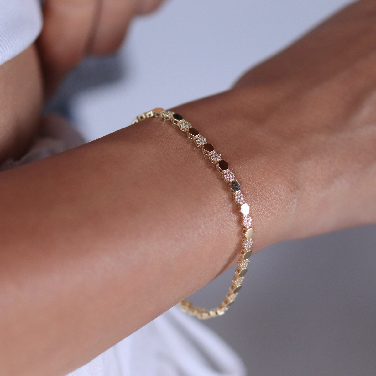 Taşlı Petek Bileklik