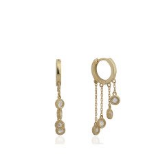 Taşlı Sallantılı Küpe