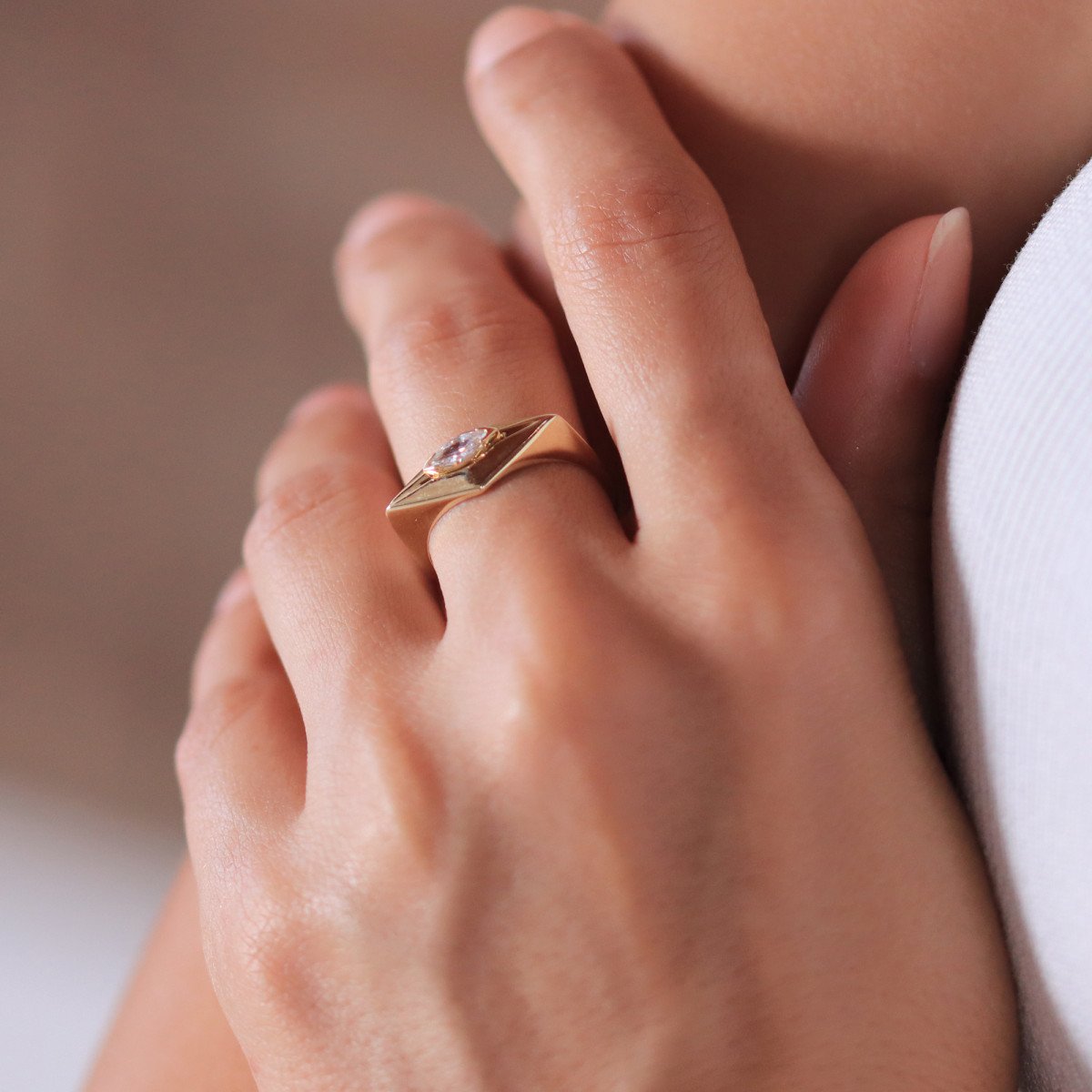 Taşlı Prizma Yüzük