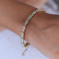 Taşlı Zikzak Bileklik