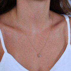 Taşlı Kelebek Kolye