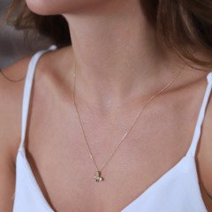 Taşlı Kelebek Kolye