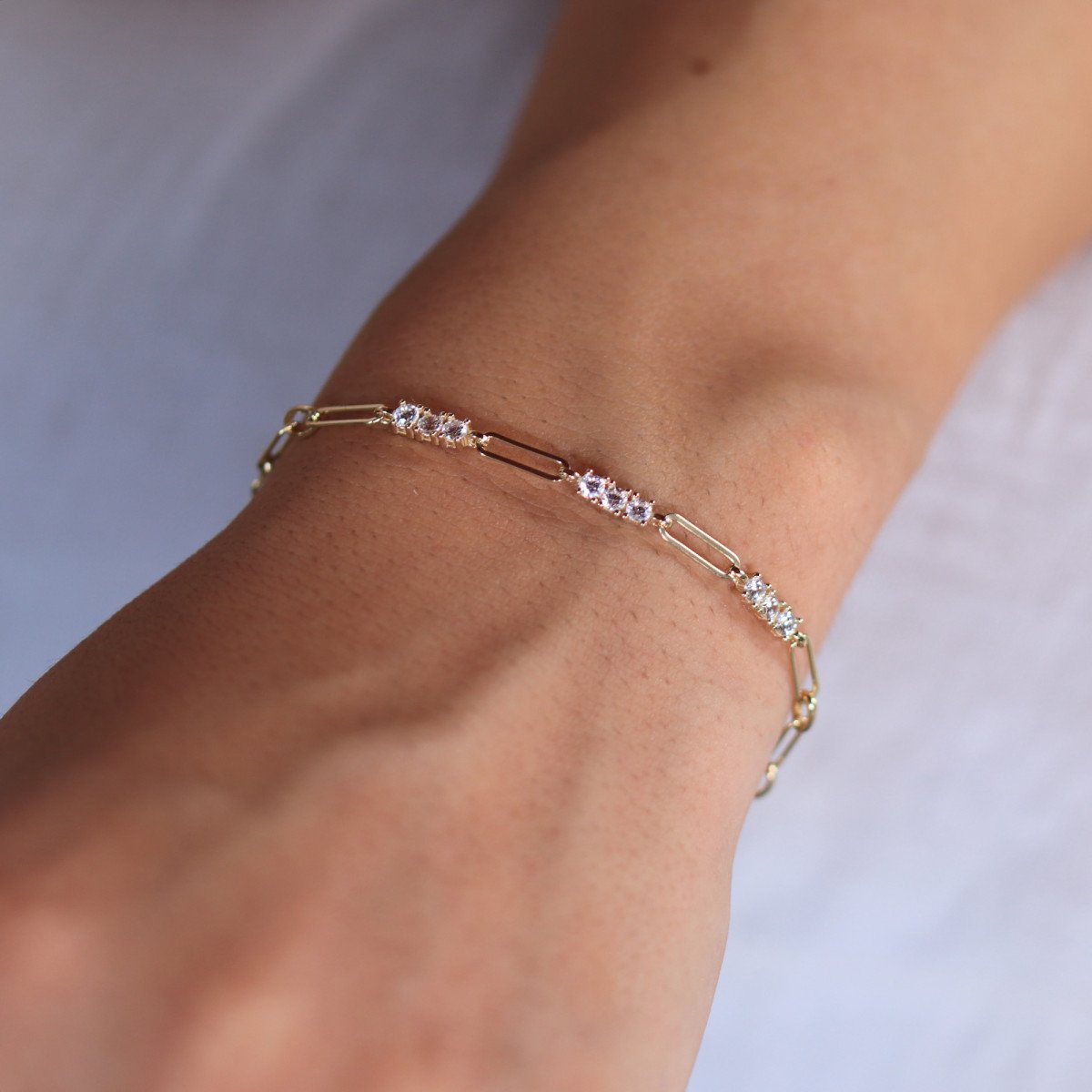 Mini Taşlı Ataç Bileklik