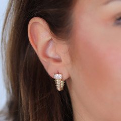 Taşlı Külah Küpe