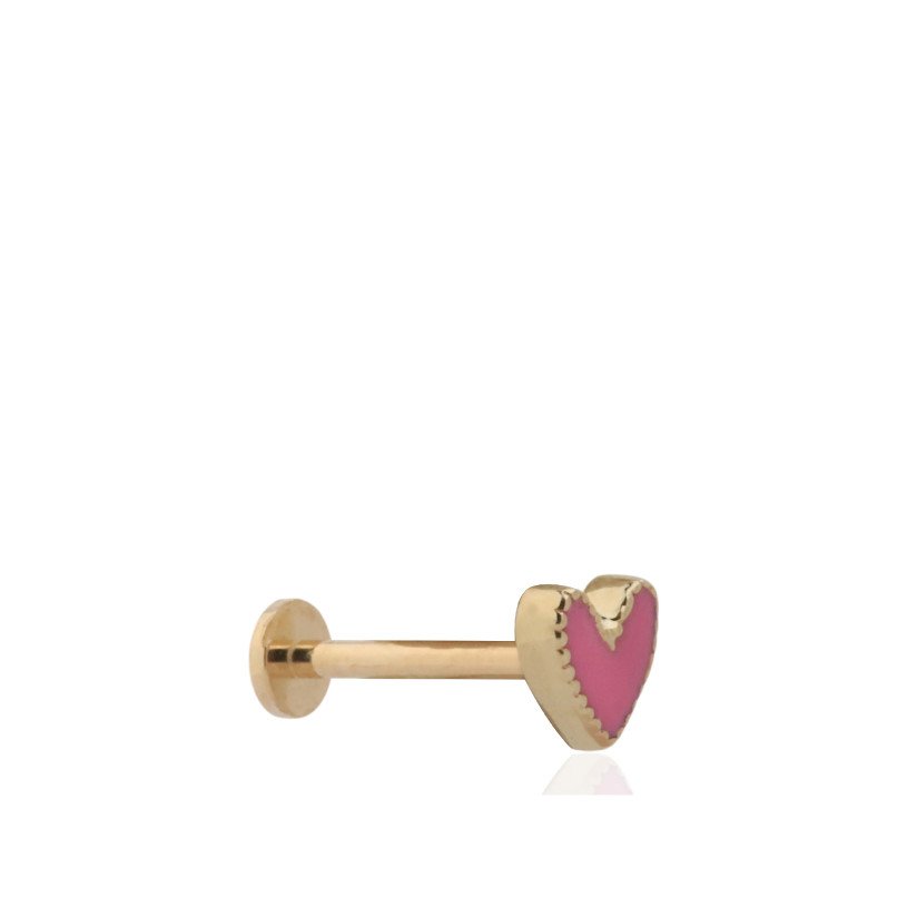 Pembe Kalp Piercing