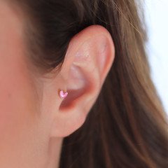 Pembe Kalp Piercing
